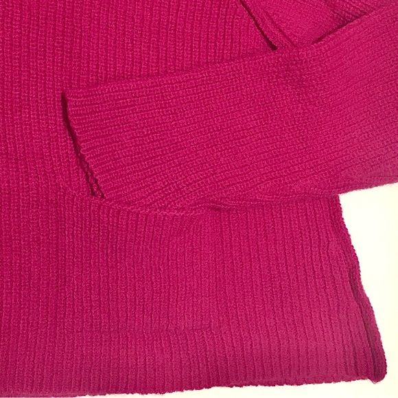 Crea Concept Cowl Neck Sweater Wool Pullover Cropped Boxy Crop Magenta Pink 40 - Picture 4 of 16